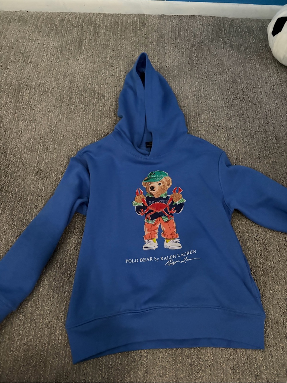 Ralph Lauren Blue Polo Bear Hoodie